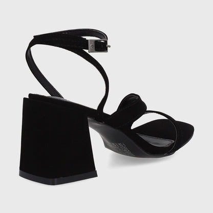 Sandalia Taco Negra Mujer 35132