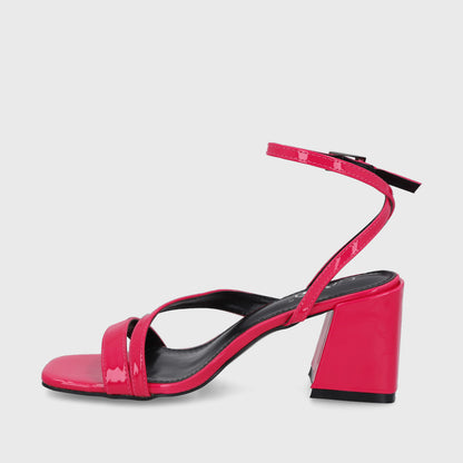 Sandalia Taco Fucsia Mujer 35132