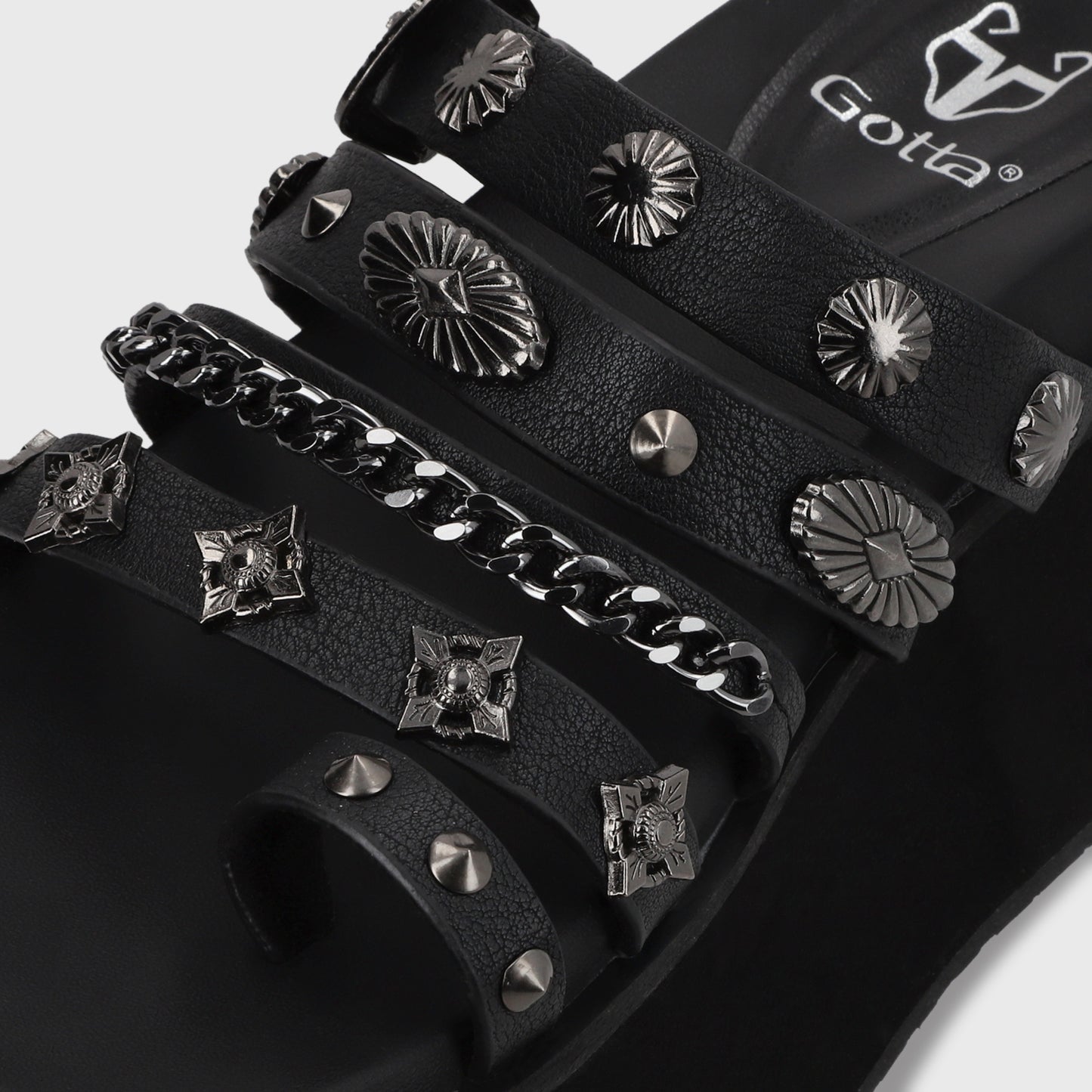 Sandalia Plataforma Negra Mujer 35181