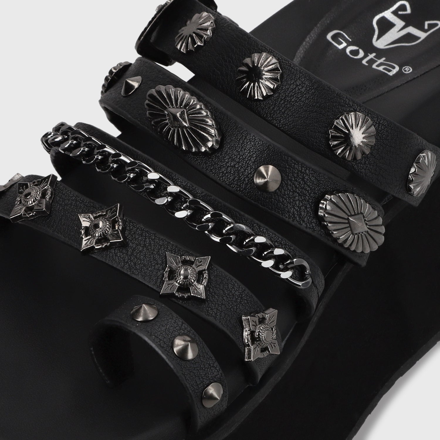 Sandalia Plataforma Negra Mujer 35181