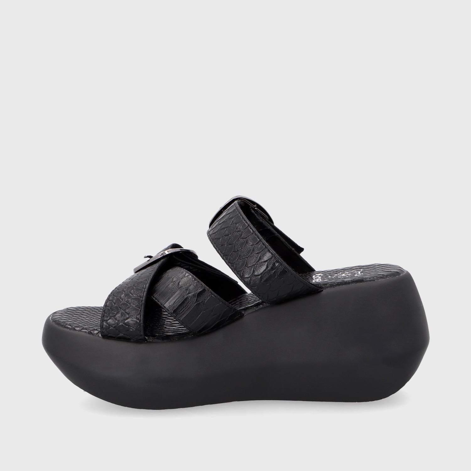 Sandalia Plataforma Negra Mujer 35232