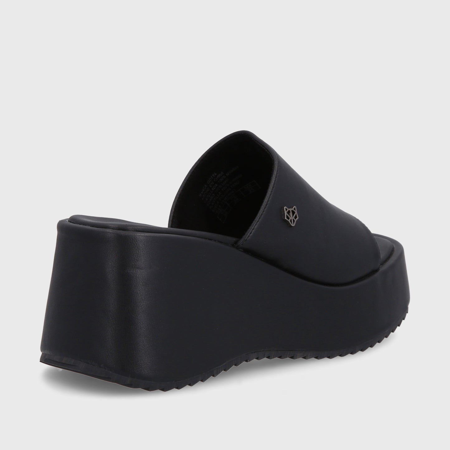 Sandalia Plataforma Negra Mujer 35240