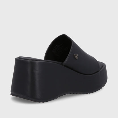 Sandalia Plataforma Negra Mujer 35240