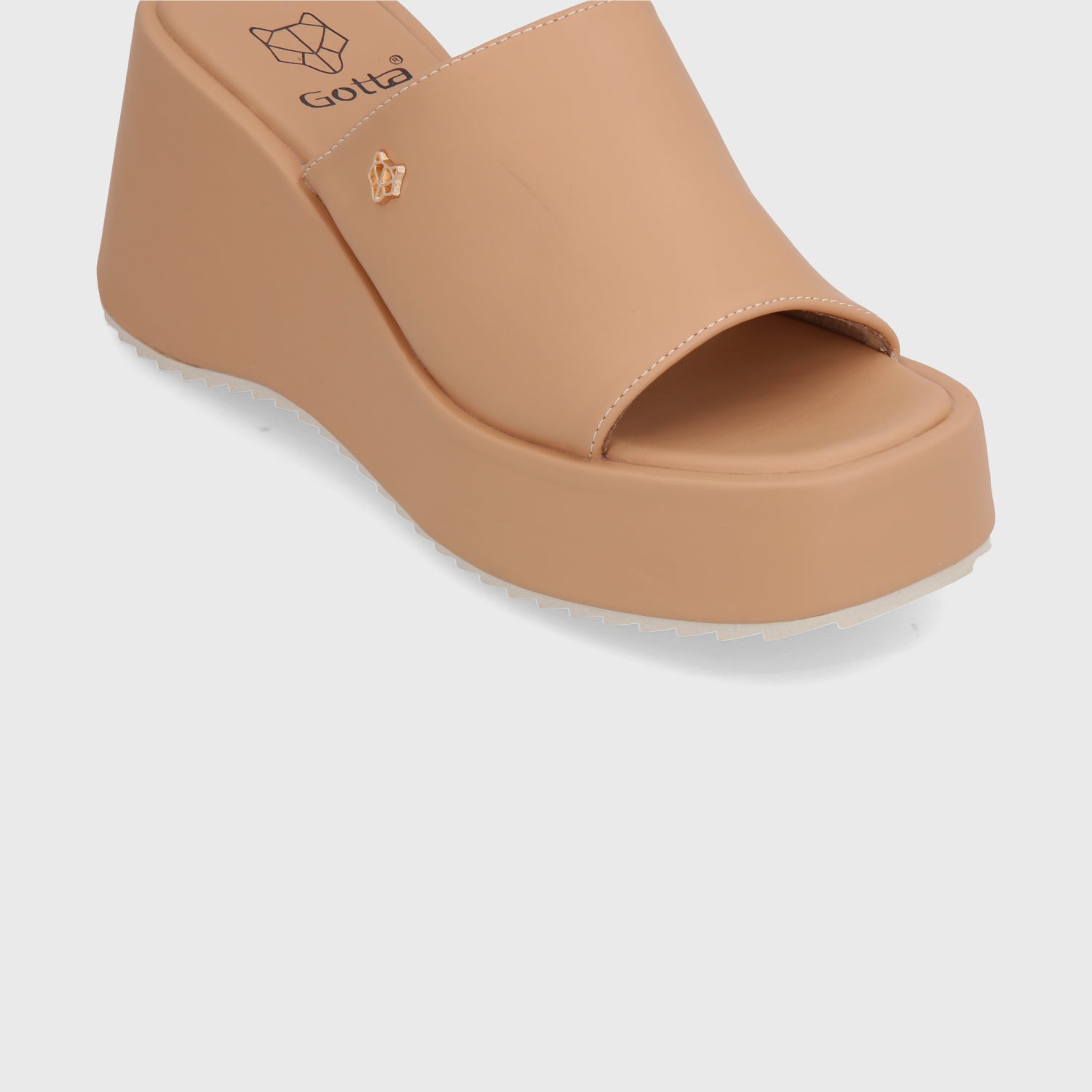 Sandalia Plataforma Camel Mujer 35240