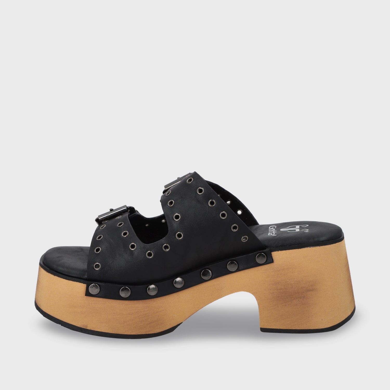 Sandalia Plataforma Negro Mujer 35266