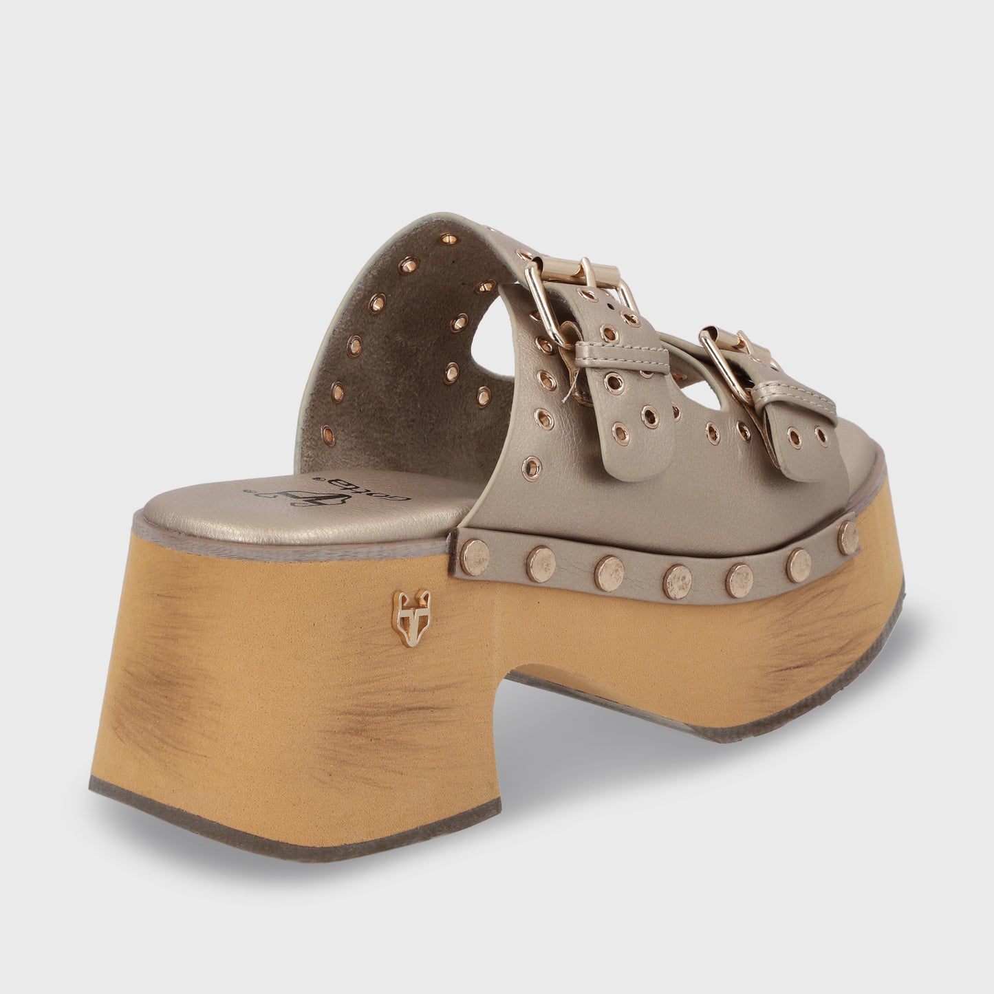 Sandalia Plataforma Oro Mujer 35266