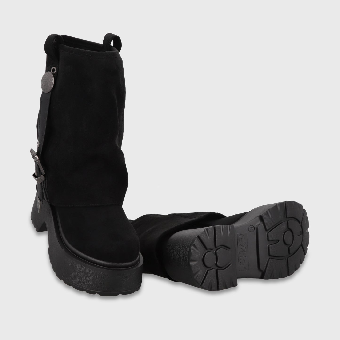 Botín Plataforma Negro Mujer 35807