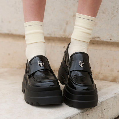 Zapato Plataforma Negro Mujer 36035