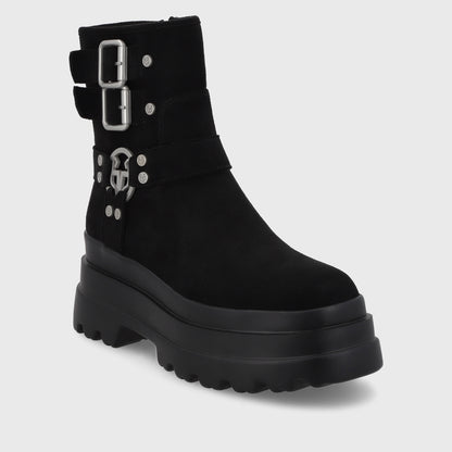 Botín Plataforma Negro Mujer 36036