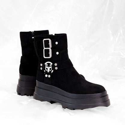 Botín Plataforma Negro Mujer 36036