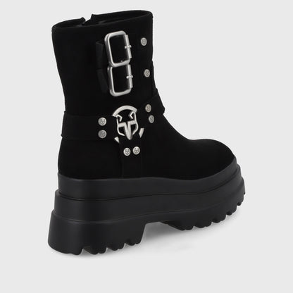 Botín Plataforma Negro Mujer 36036