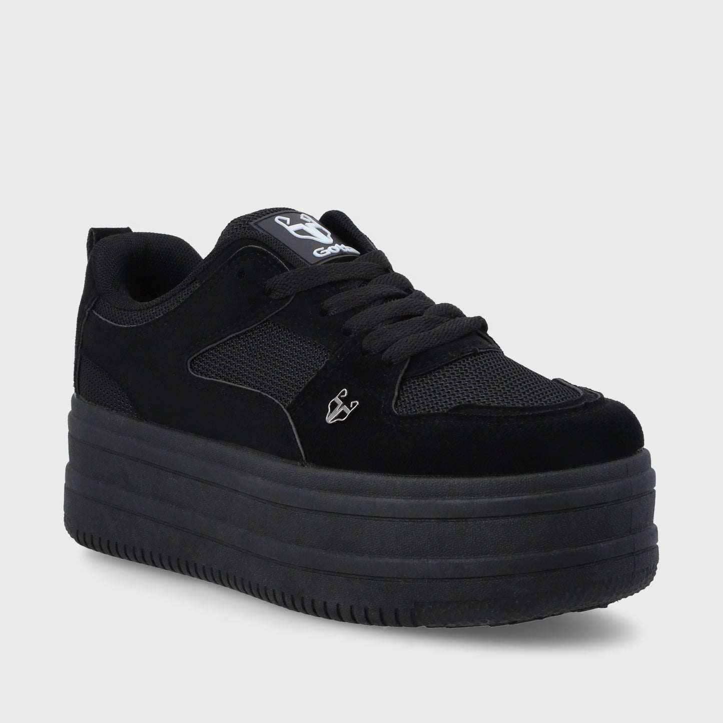 Zapatilla Plataforma Negra Mujer 38562