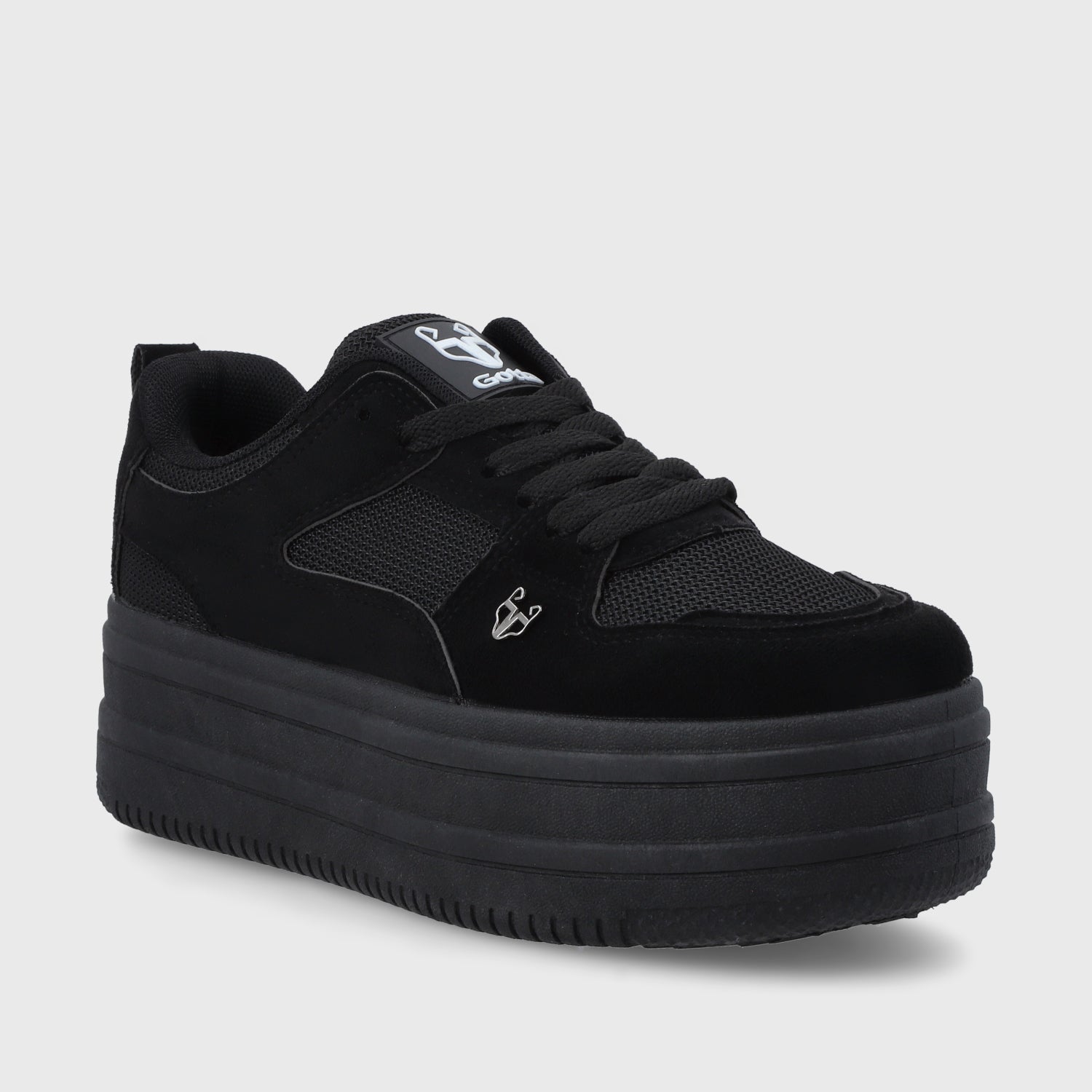Zapatilla Plataforma Negra Mujer 38562