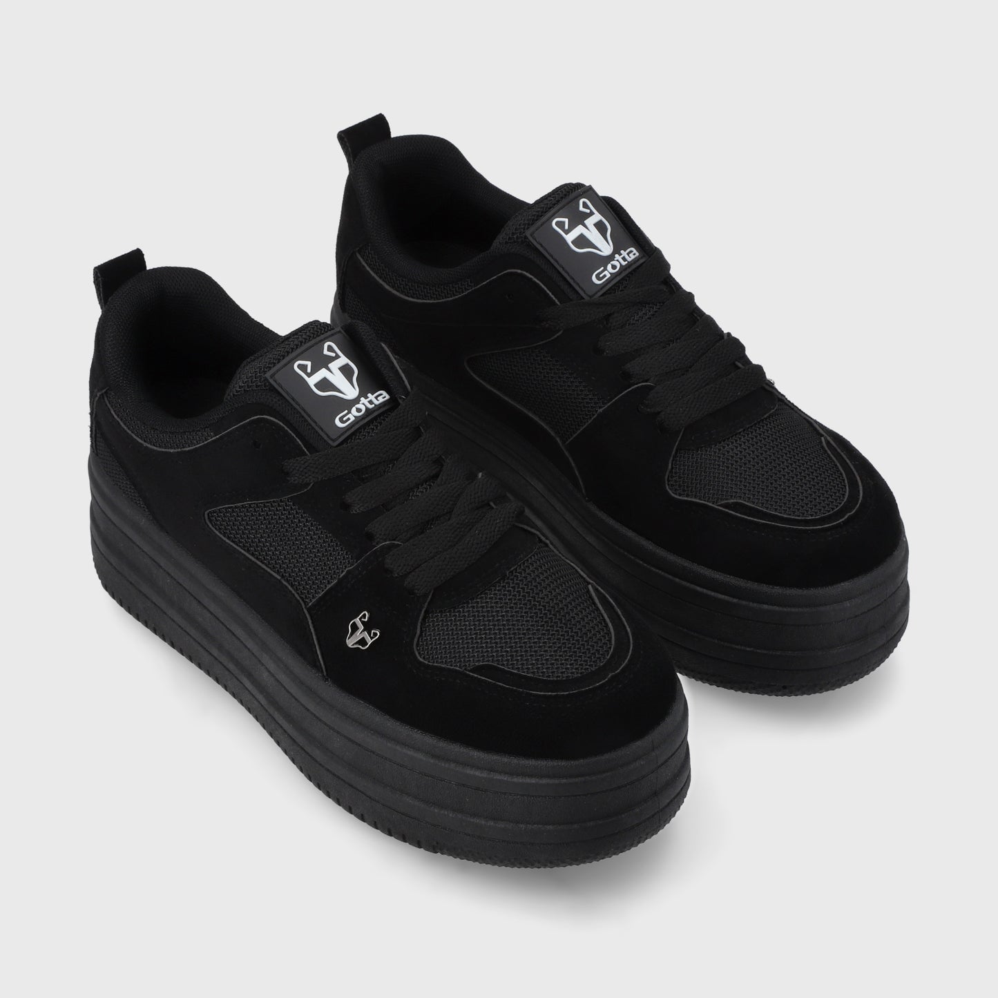 Zapatilla Plataforma Negra Mujer 38562