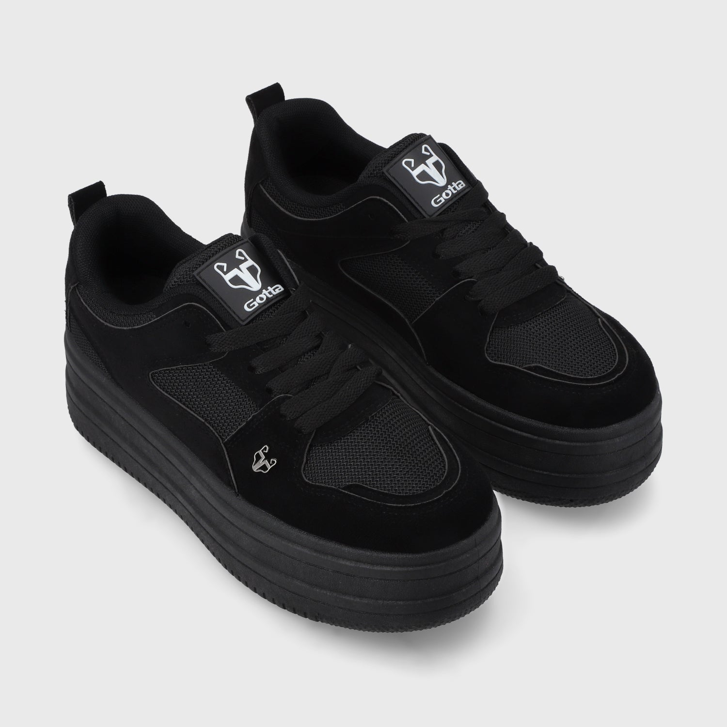 Zapatilla Plataforma Negra Mujer 38562