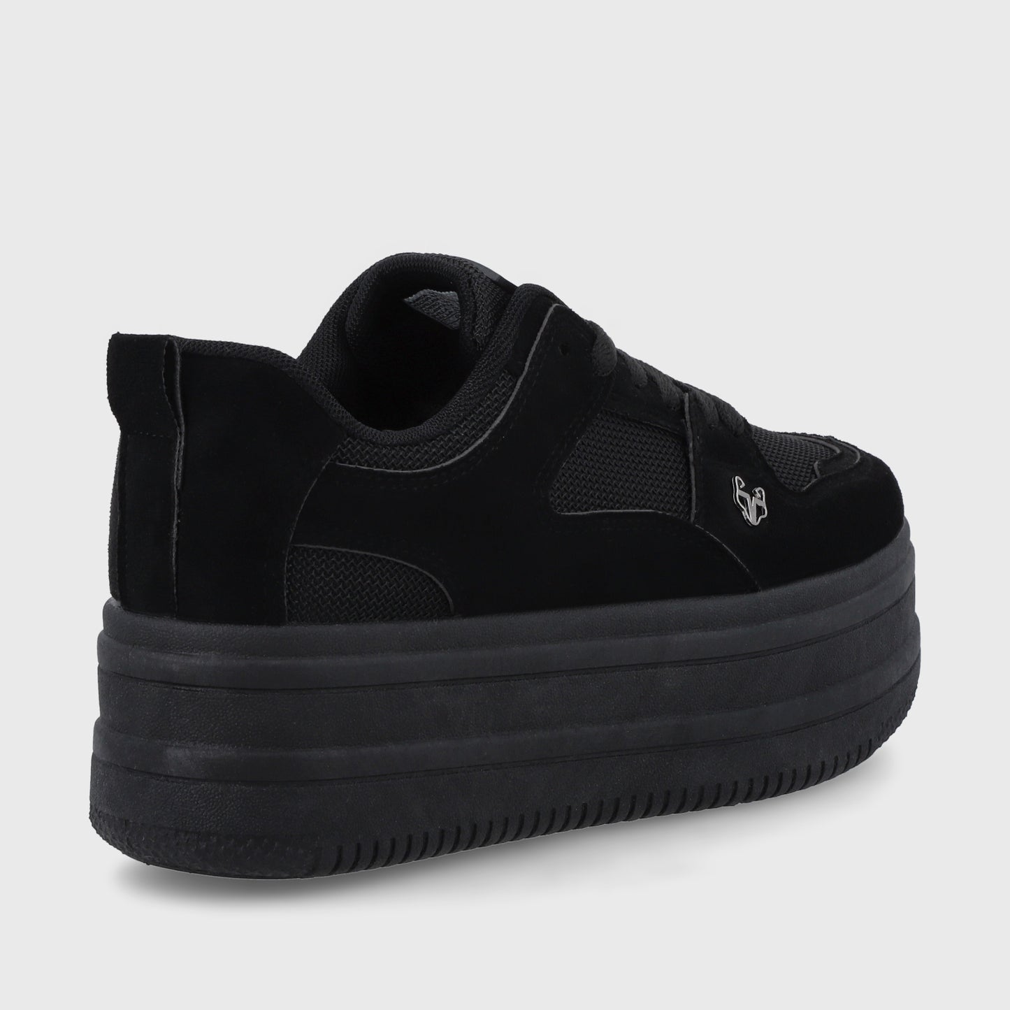 Zapatilla Plataforma Negra Mujer 38562