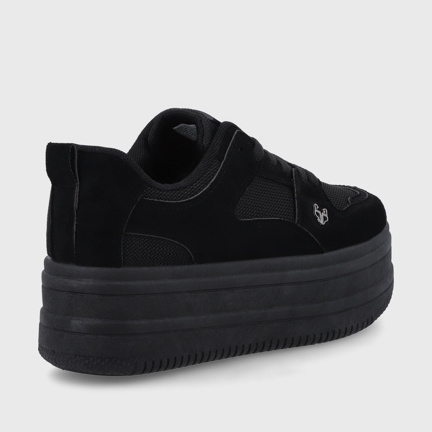 Zapatilla Plataforma Negra Mujer 38562