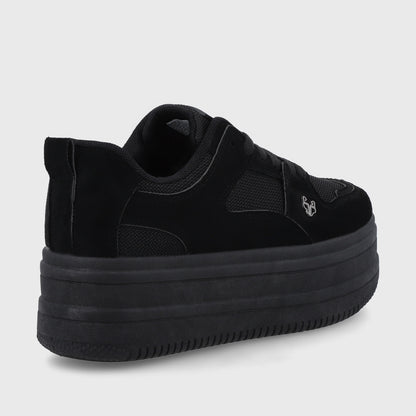 Zapatilla Plataforma Negra Mujer 38562