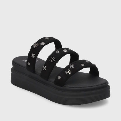 Sandalia Negra  Mujer 43012