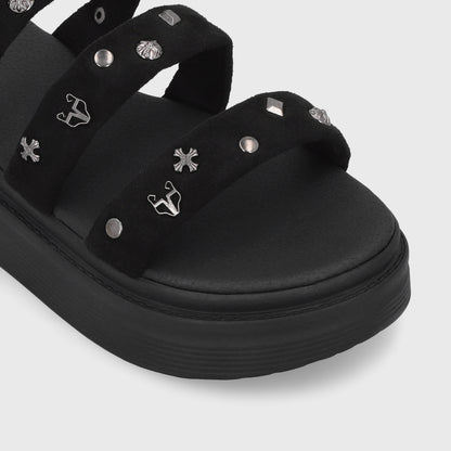 Sandalia Negra  Mujer 43012