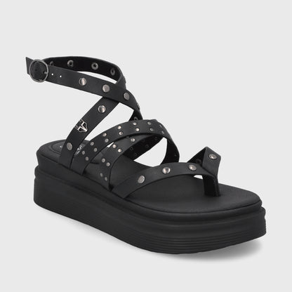 Sandalia Negra  Mujer 43013