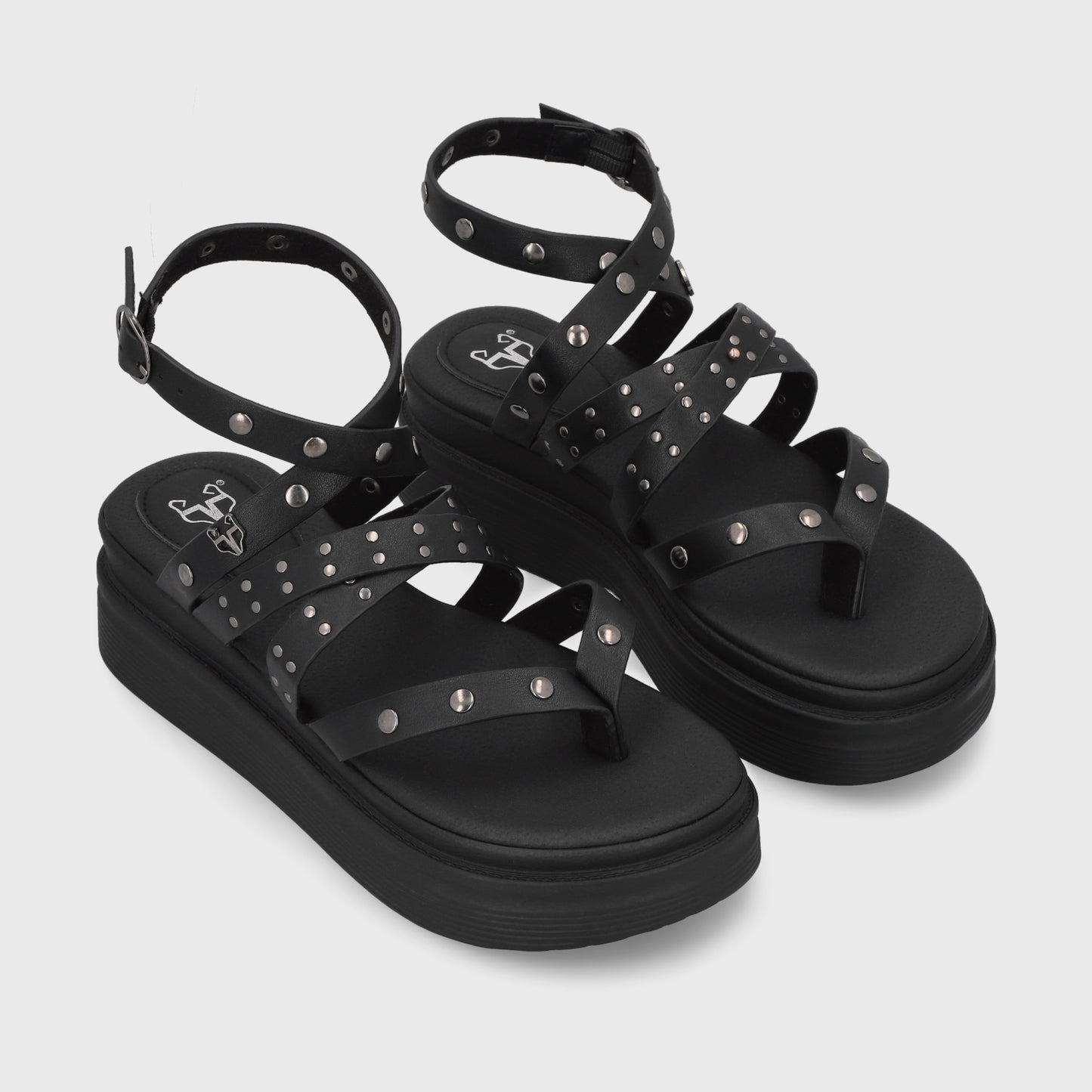 Sandalia Negra  Mujer 43013