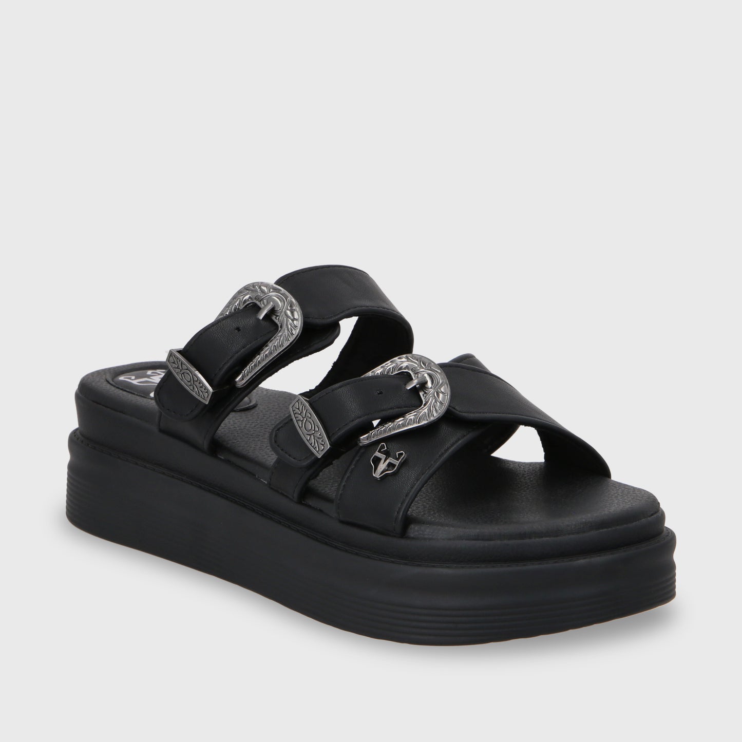 Sandalia Plataforma Negro Mujer 43015