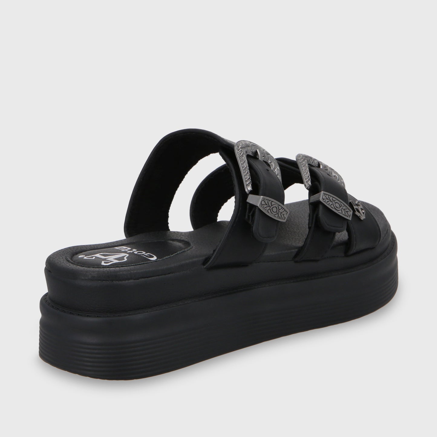 Sandalia Plataforma Negro Mujer 43015