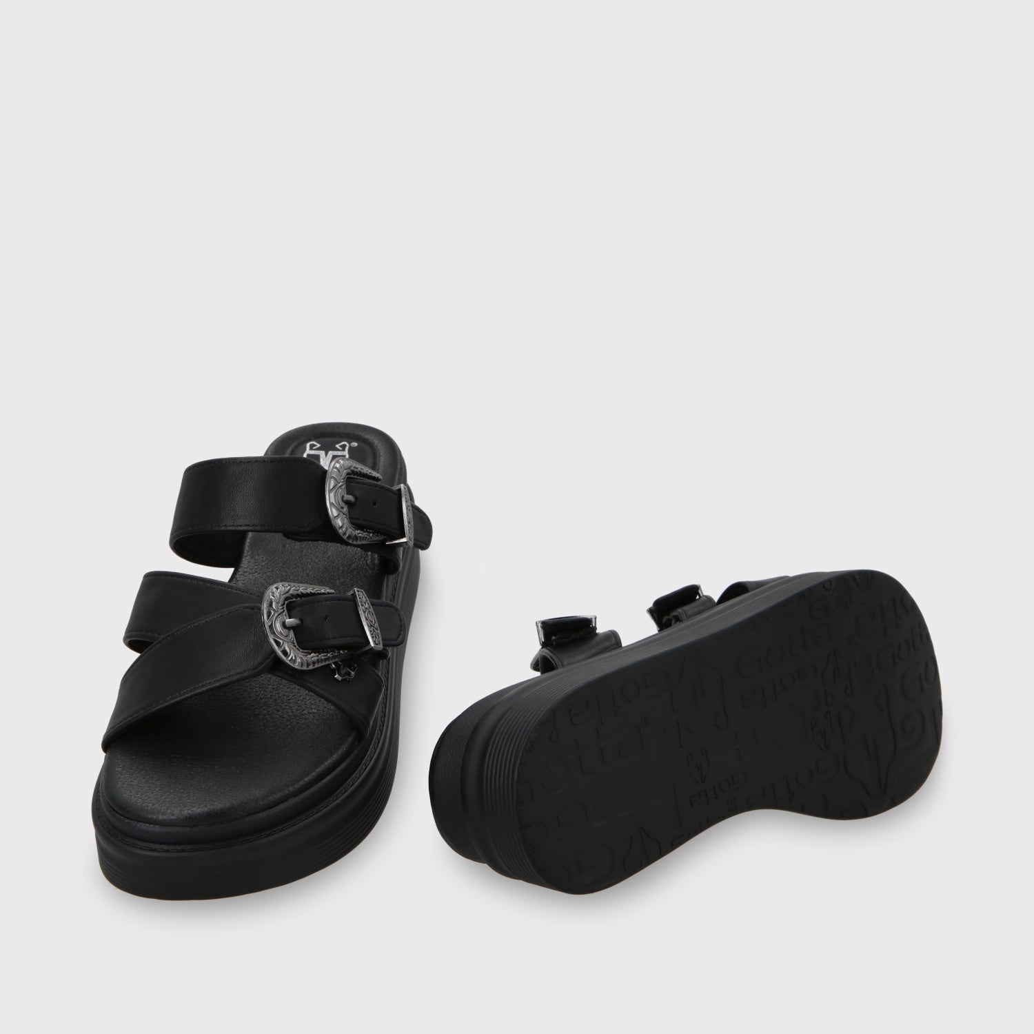 Sandalia Plataforma Negro Mujer 43015