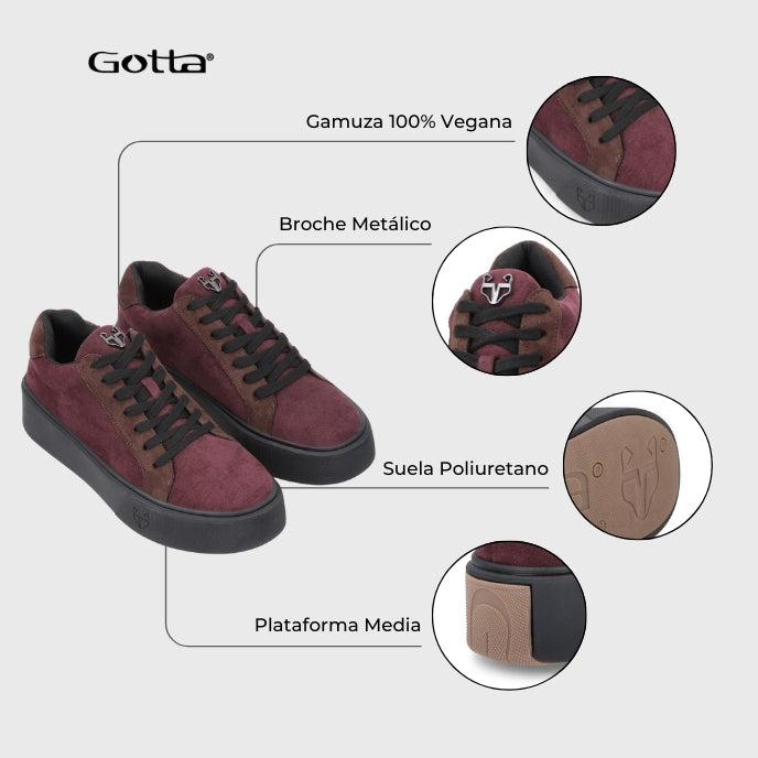 Zapatilla Burdeo Mujer 43042