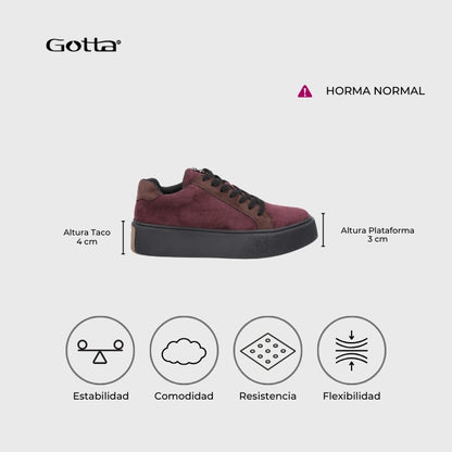 Zapatilla Burdeo Mujer 43042