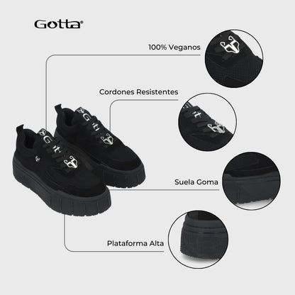 Zapatilla Negra  Mujer 43052