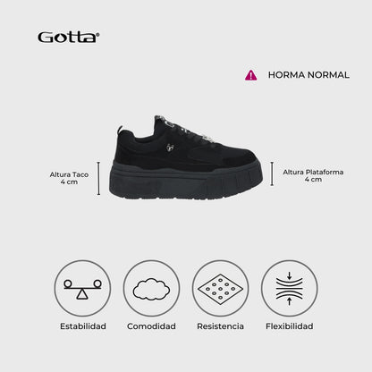 Zapatilla Negra  Mujer 43052