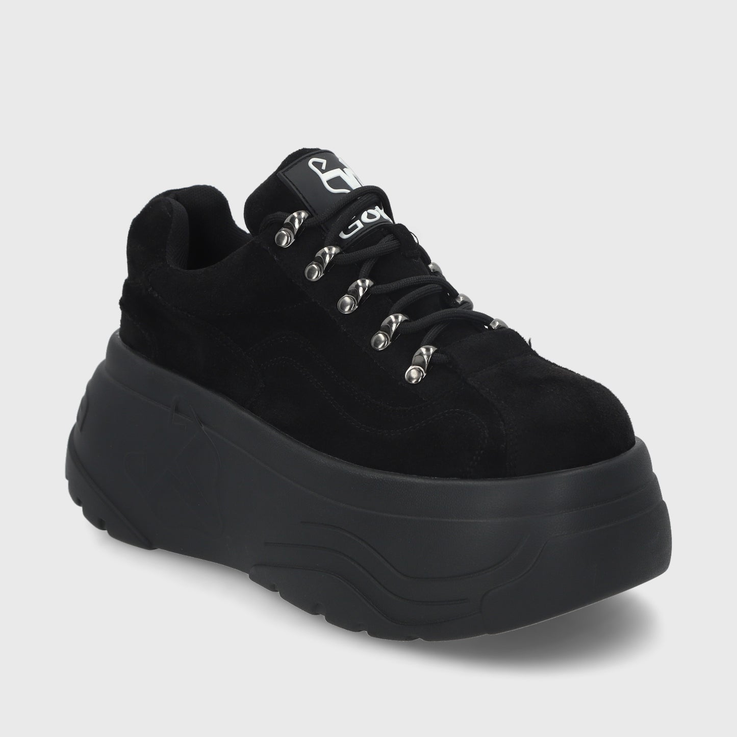 Zapatilla Plataforma Negra Mujer 43061