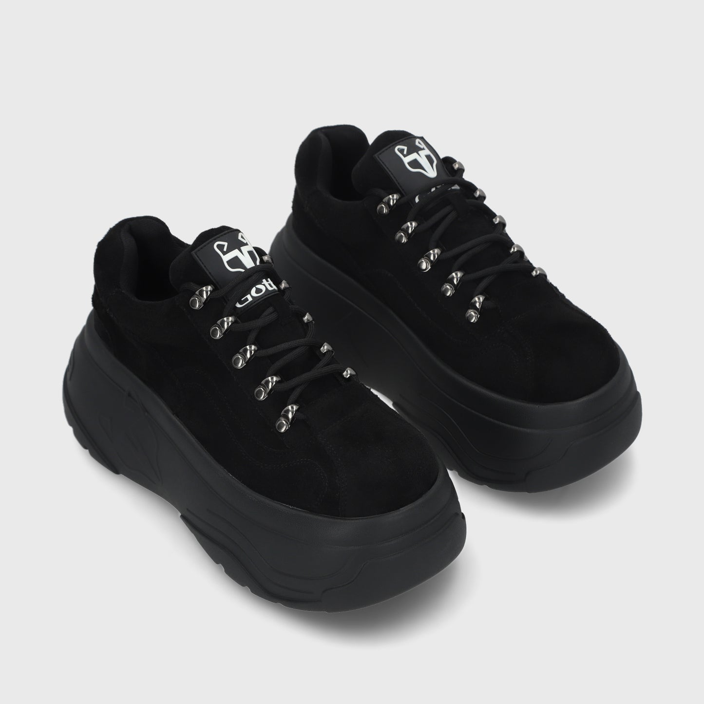 Zapatilla Plataforma Negra Mujer 43061