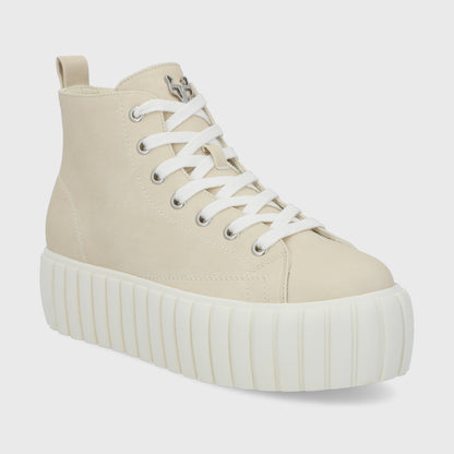 Zapatilla Caña Blanco Hueso Mujer 43072