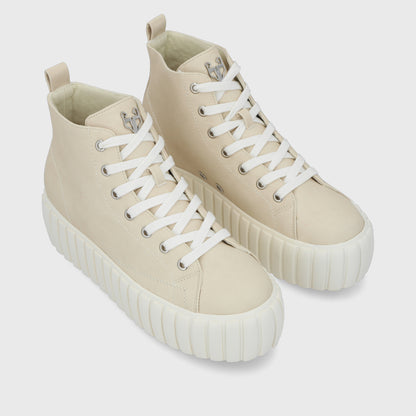 Zapatilla Caña Blanco Hueso Mujer 43072