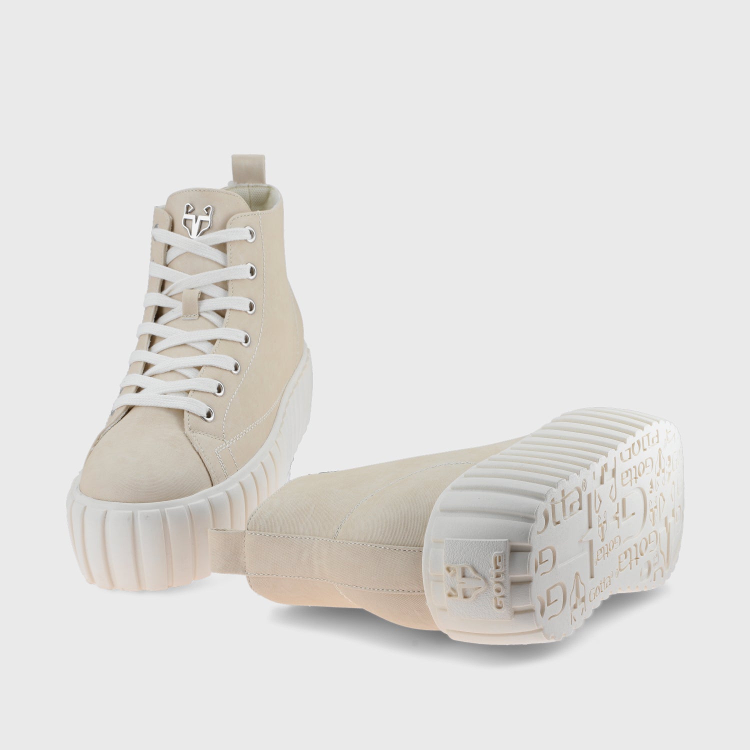 Zapatilla Caña Blanco Hueso Mujer 43072