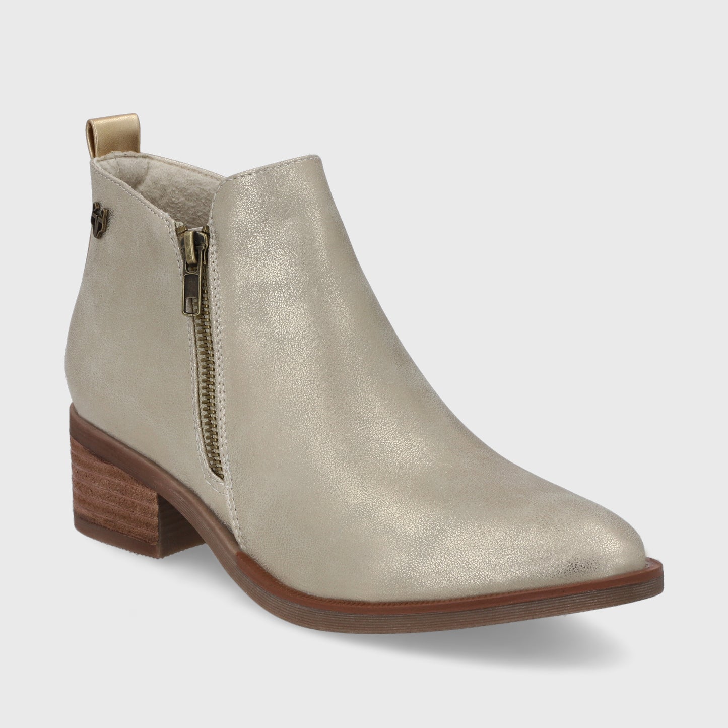 Botín Taco Dorado Mujer 43101