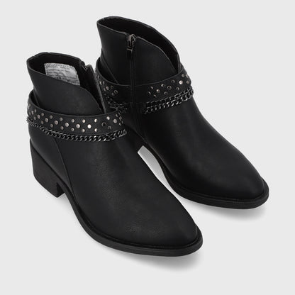 Botín Negro Mujer 43106
