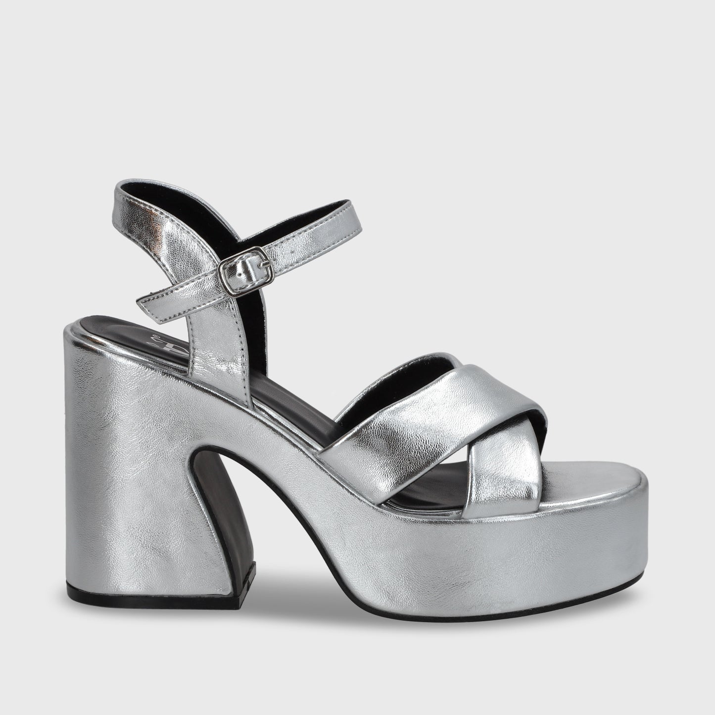 Sandalia Plataforma Plateado Mujer 45701