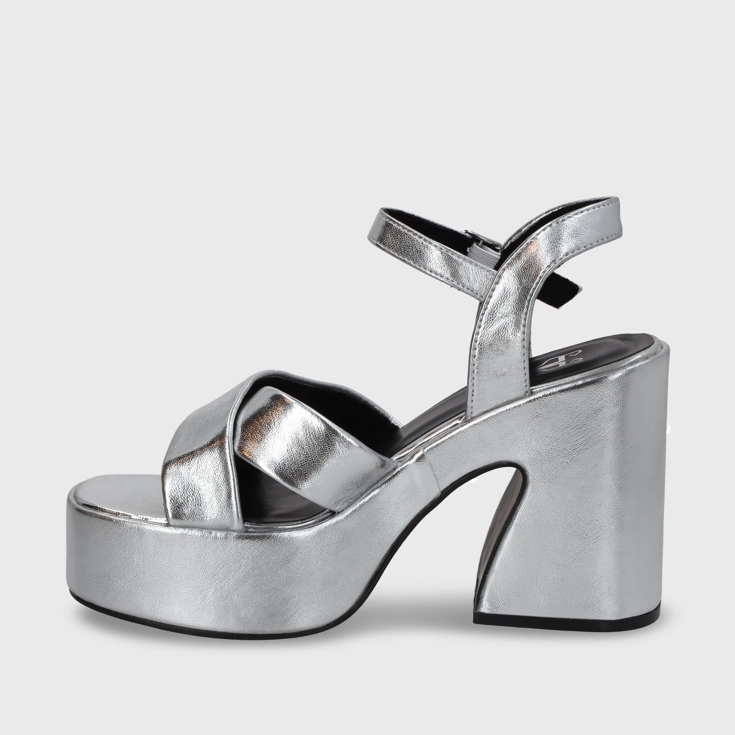 Sandalia Plataforma Plateado Mujer 45701