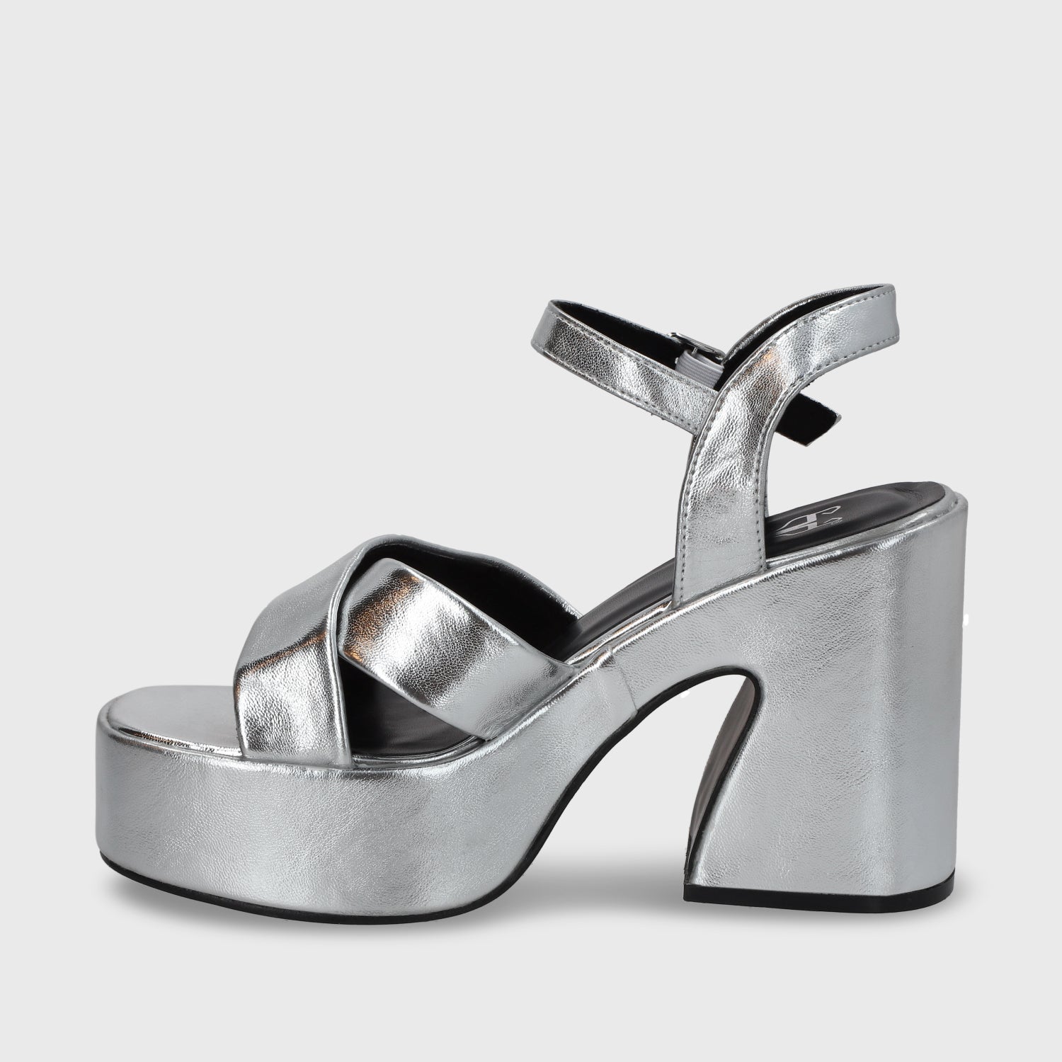 Sandalia Plataforma Plateado Mujer 45701