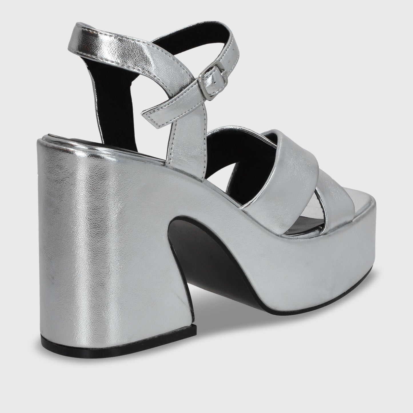 Sandalia Plataforma Plateado Mujer 45701