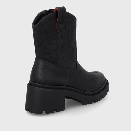 Botin Taco Negro Mujer 45745