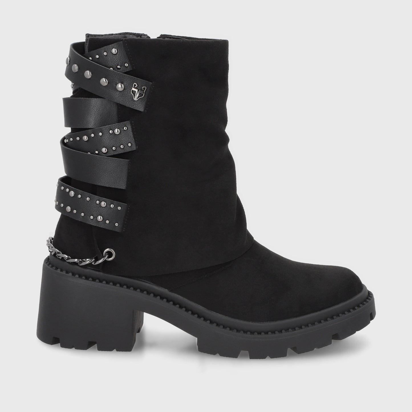 Botin Taco Negro Mujer 45746