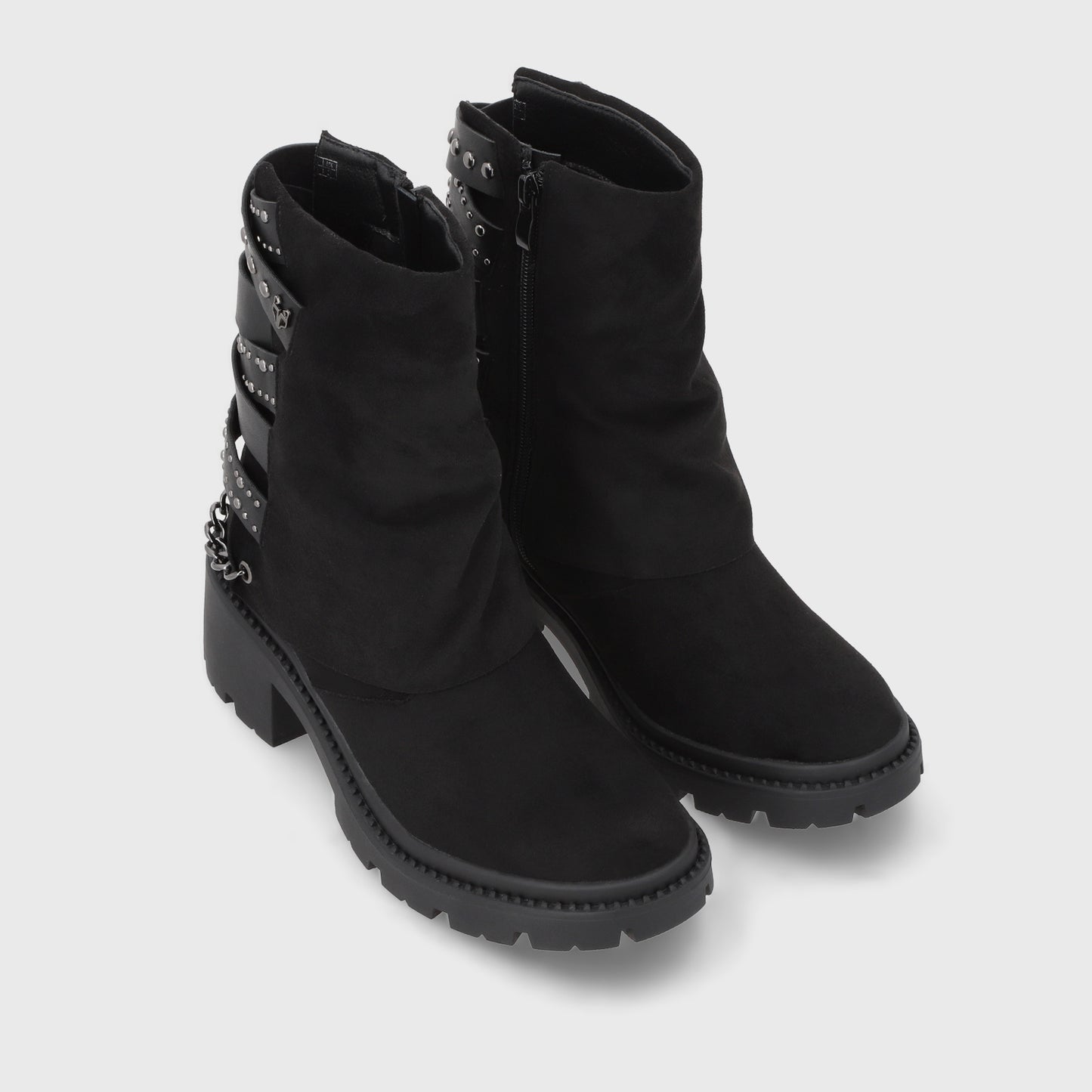 Botin Taco Negro Mujer 45746