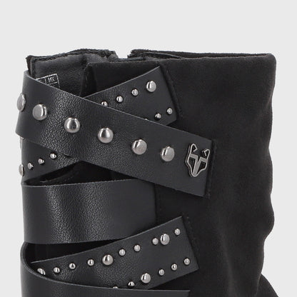 Botin Taco Negro Mujer 45746