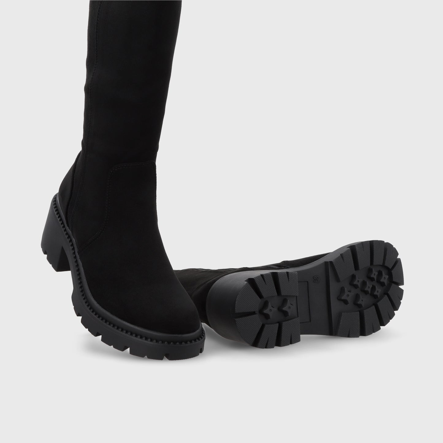 Bota Taco Negra Mujer 45748