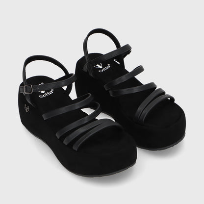 Sandalia Negra Mujer 45822